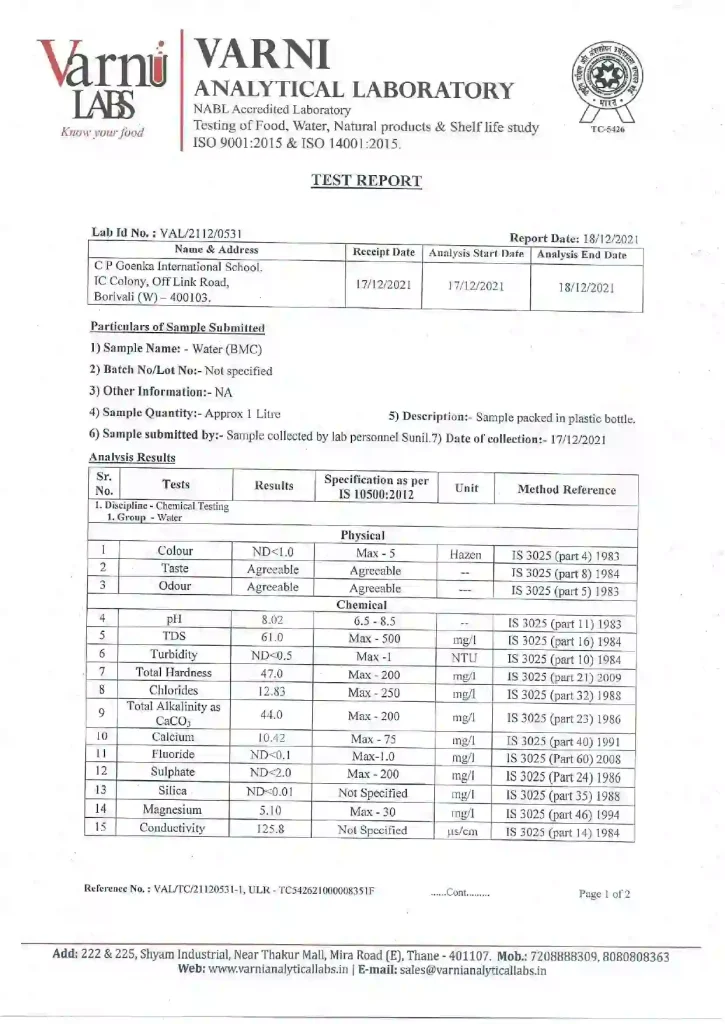 Water Health Certificate_01